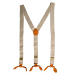 Beige Braces with Button Hole - 25mm