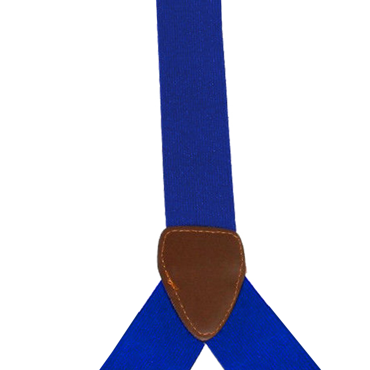 Royal Blue with Brown Braces with Button Hole - 25mm