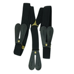 Black Braces with Button Hole - 25mm