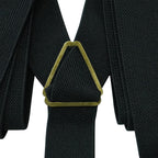 Black Braces with Button Hole - 25mm