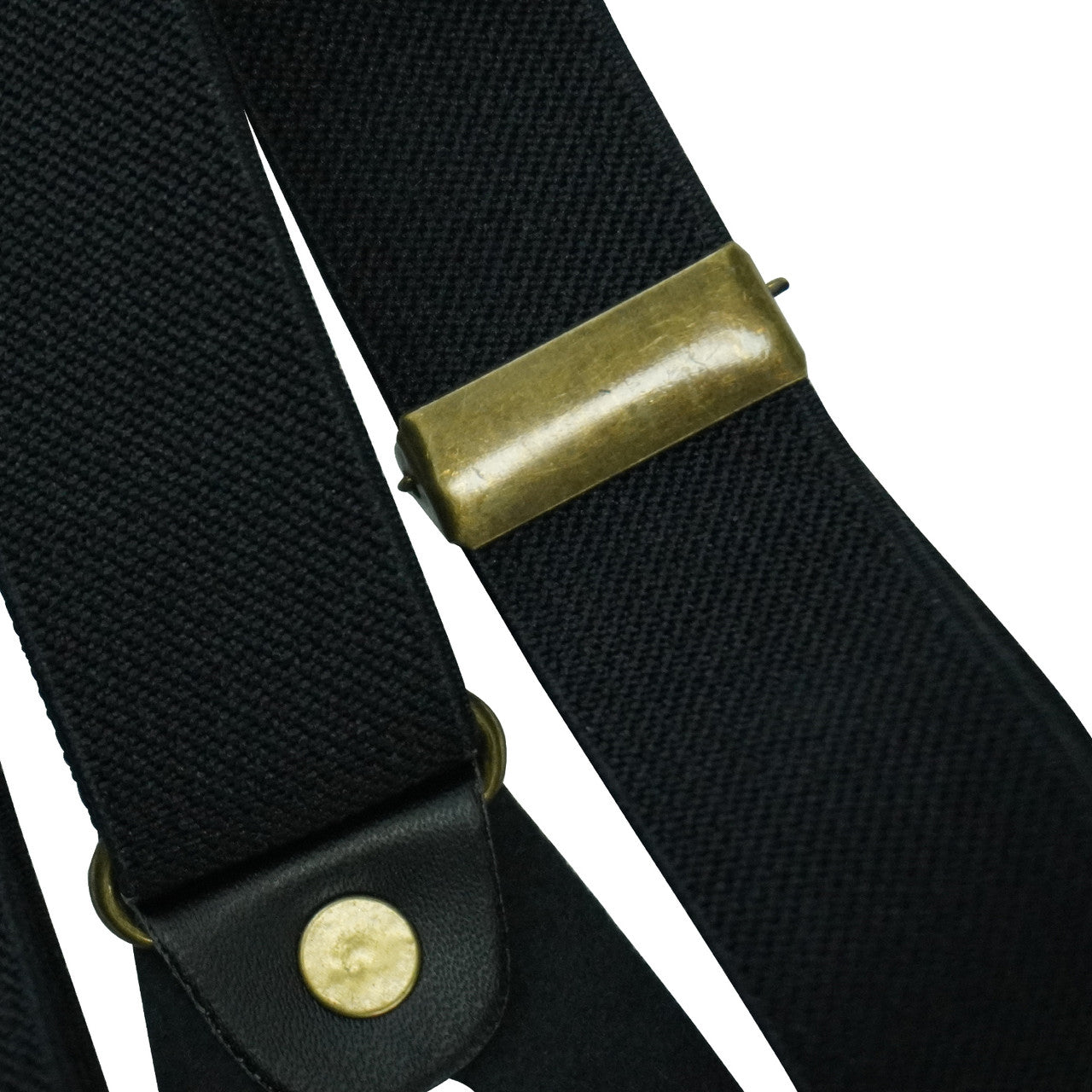 Black Braces with Button Hole - 25mm