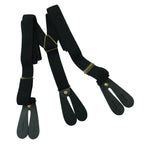 Black Braces with Button Hole - 25mm