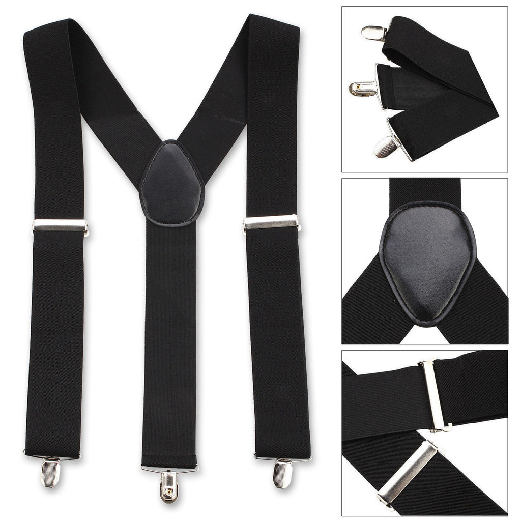 Black Braces with Clip On - 35mm