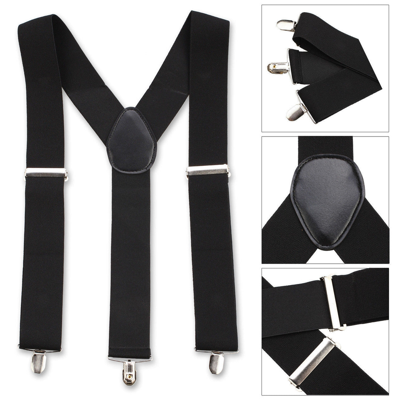 Black Braces with Clip On - 35mm
