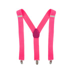 Neon Pink Braces with Clip On - 35mm