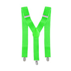 Neon Green Braces with Clip On - 35mm