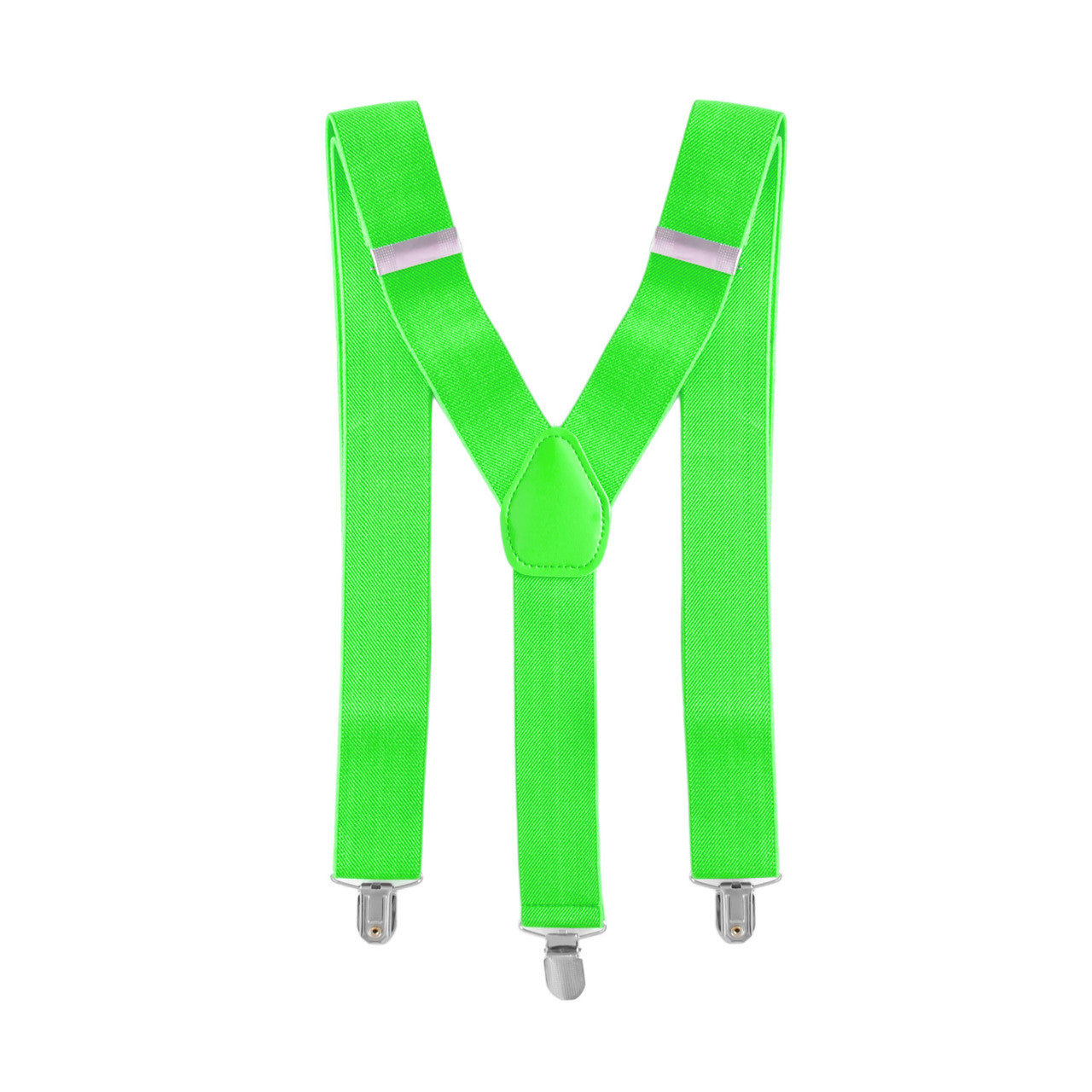 Neon Green Braces with Clip On - 35mm