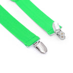 Neon Green Braces with Clip On - 35mm