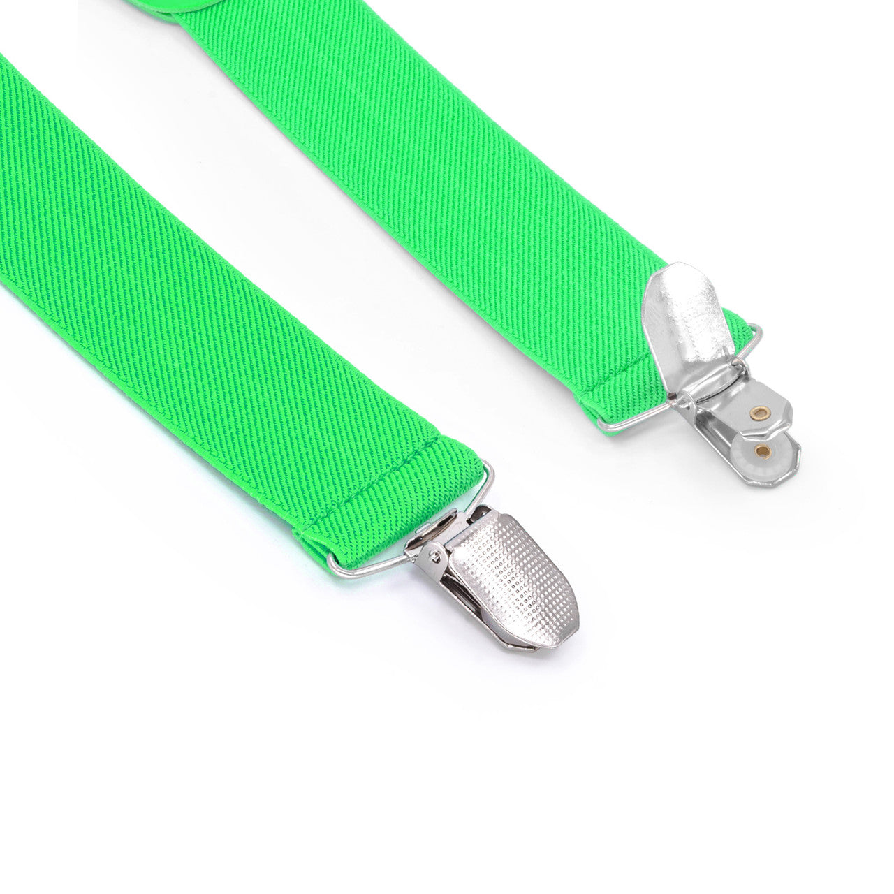 Neon Green Braces with Clip On - 35mm