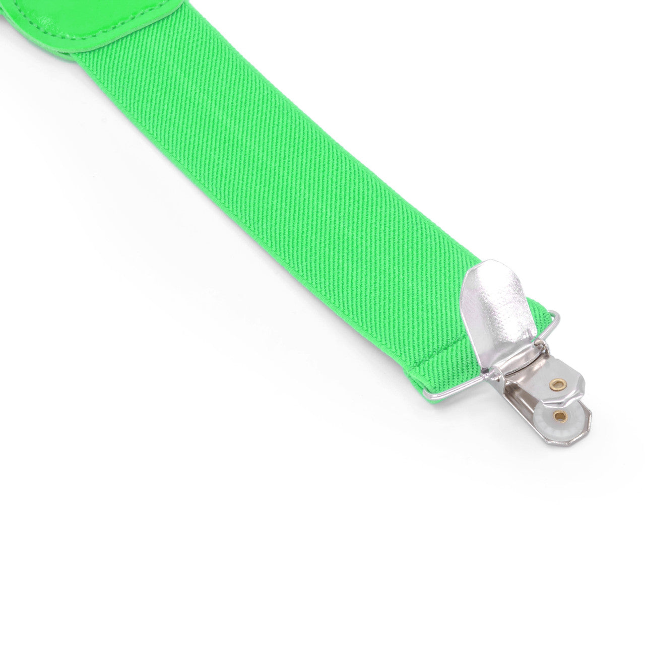Neon Green Braces with Clip On - 35mm