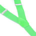 Neon Green Braces with Clip On - 35mm