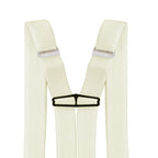 X-Shaped Ivory Braces with Clip On - 35mm