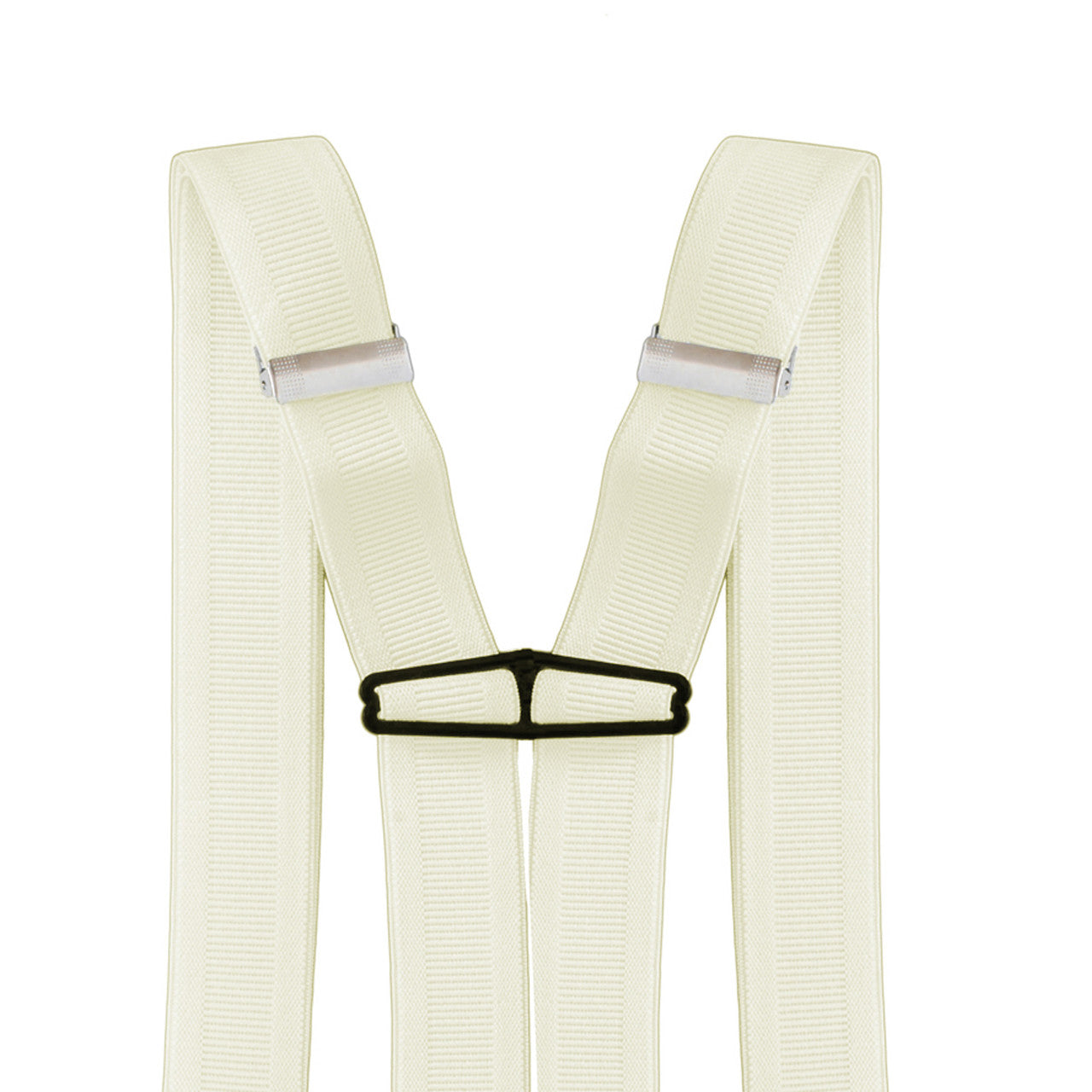 X-Shaped Ivory Braces with Clip On - 35mm
