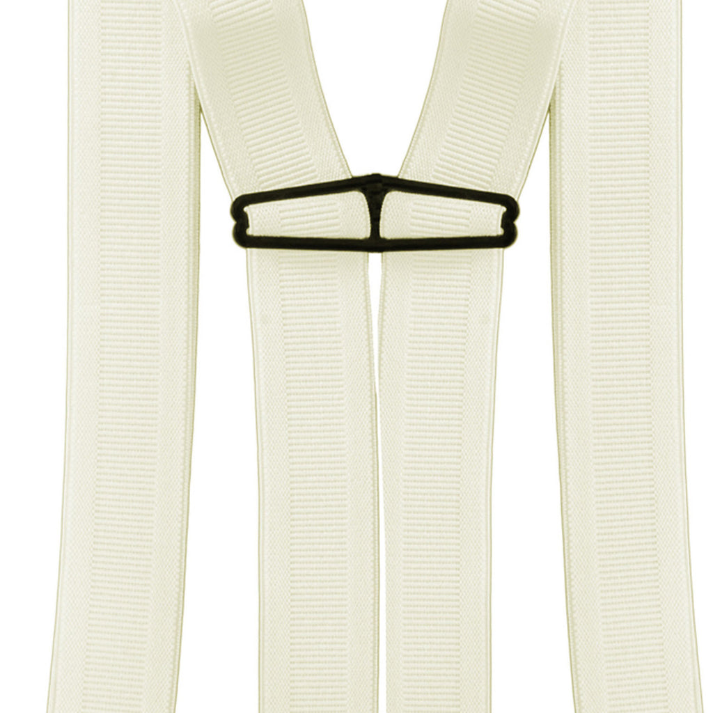 X-Shaped Ivory Braces with Clip On - 35mm