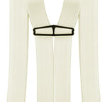 X-Shaped Ivory Braces with Clip On - 35mm