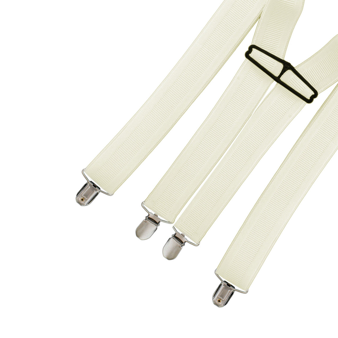 X-Shaped Ivory Braces with Clip On - 35mm