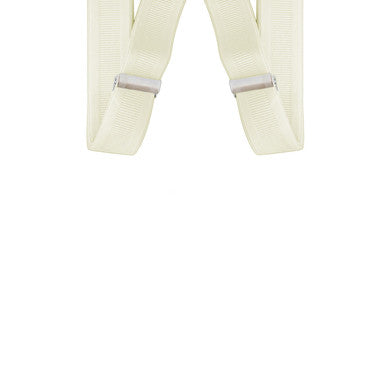 X-Shaped Ivory Braces with Clip On - 35mm