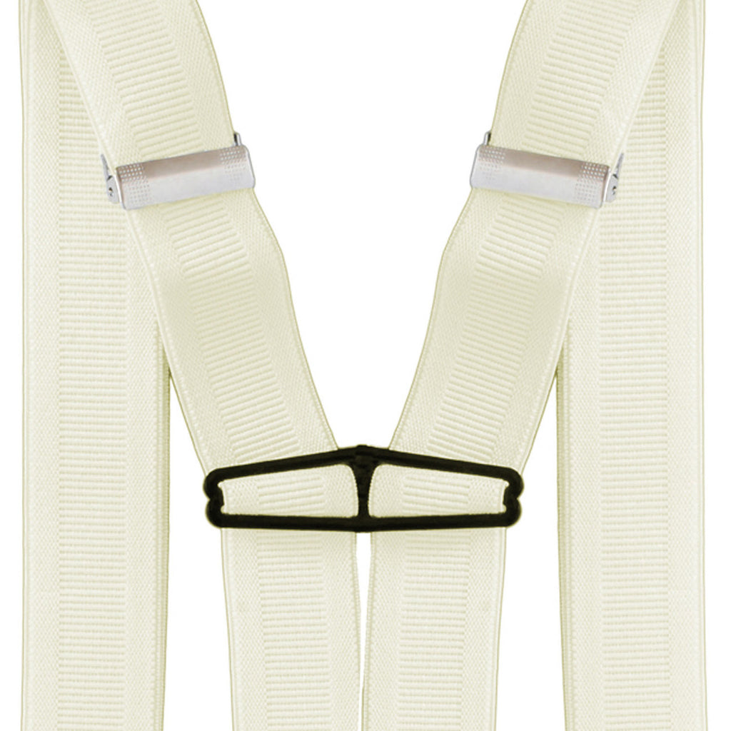 X-Shaped Ivory Braces with Clip On - 35mm