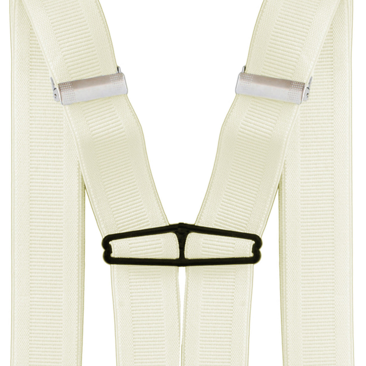 X-Shaped Ivory Braces with Clip On - 35mm