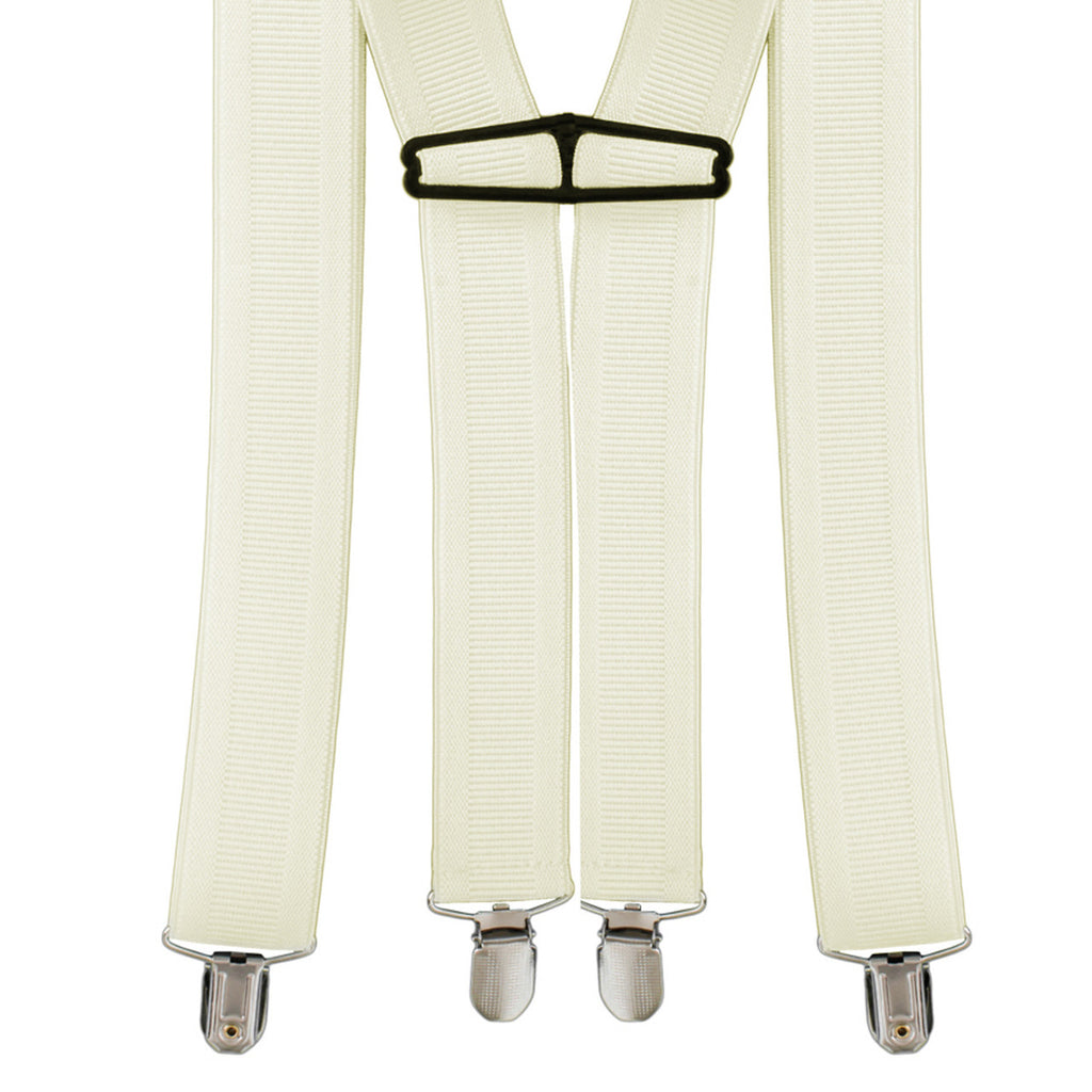 X-Shaped Ivory Braces with Clip On - 35mm