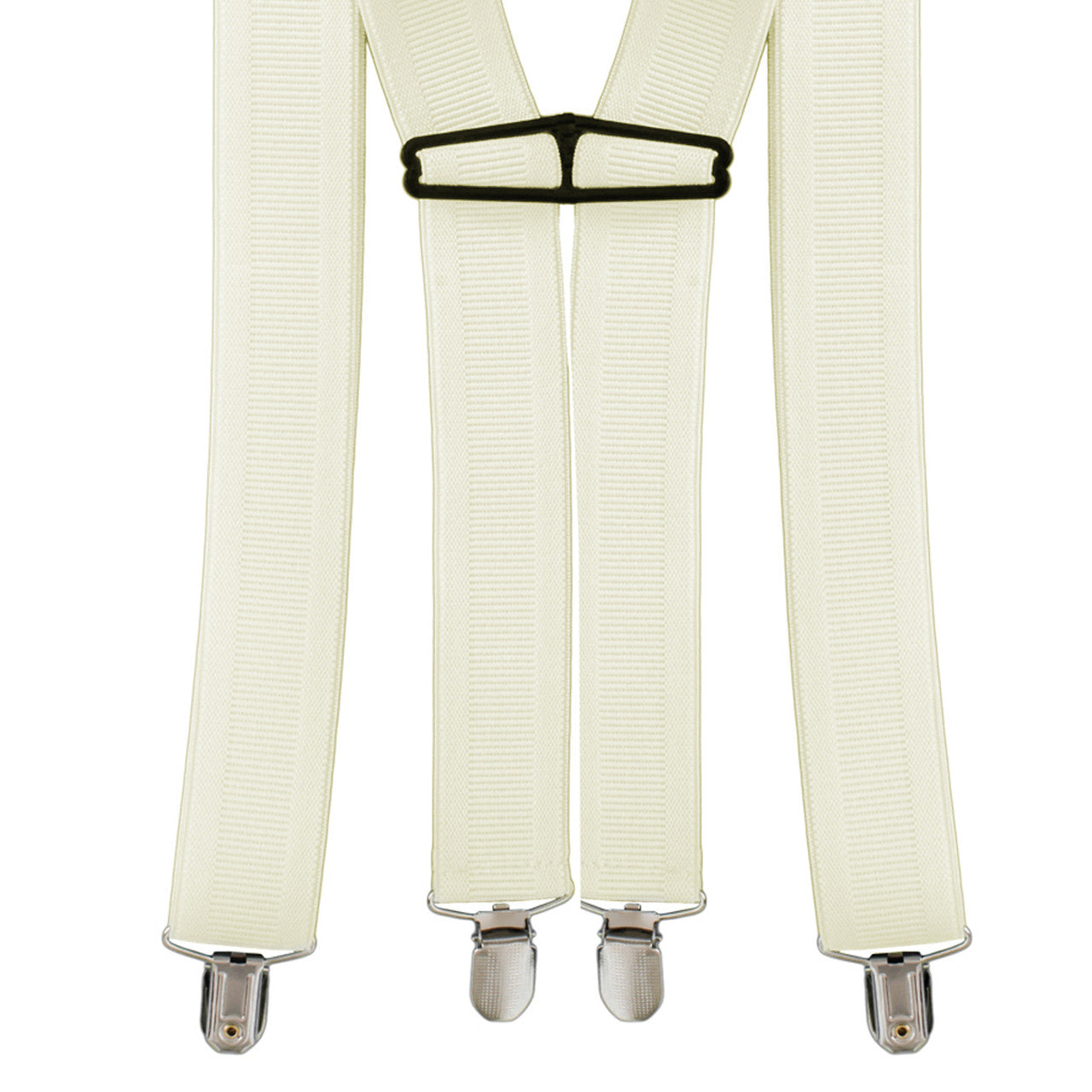 X-Shaped Ivory Braces with Clip On - 35mm