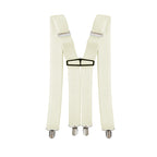 X-Shaped Ivory Braces with Clip On - 35mm
