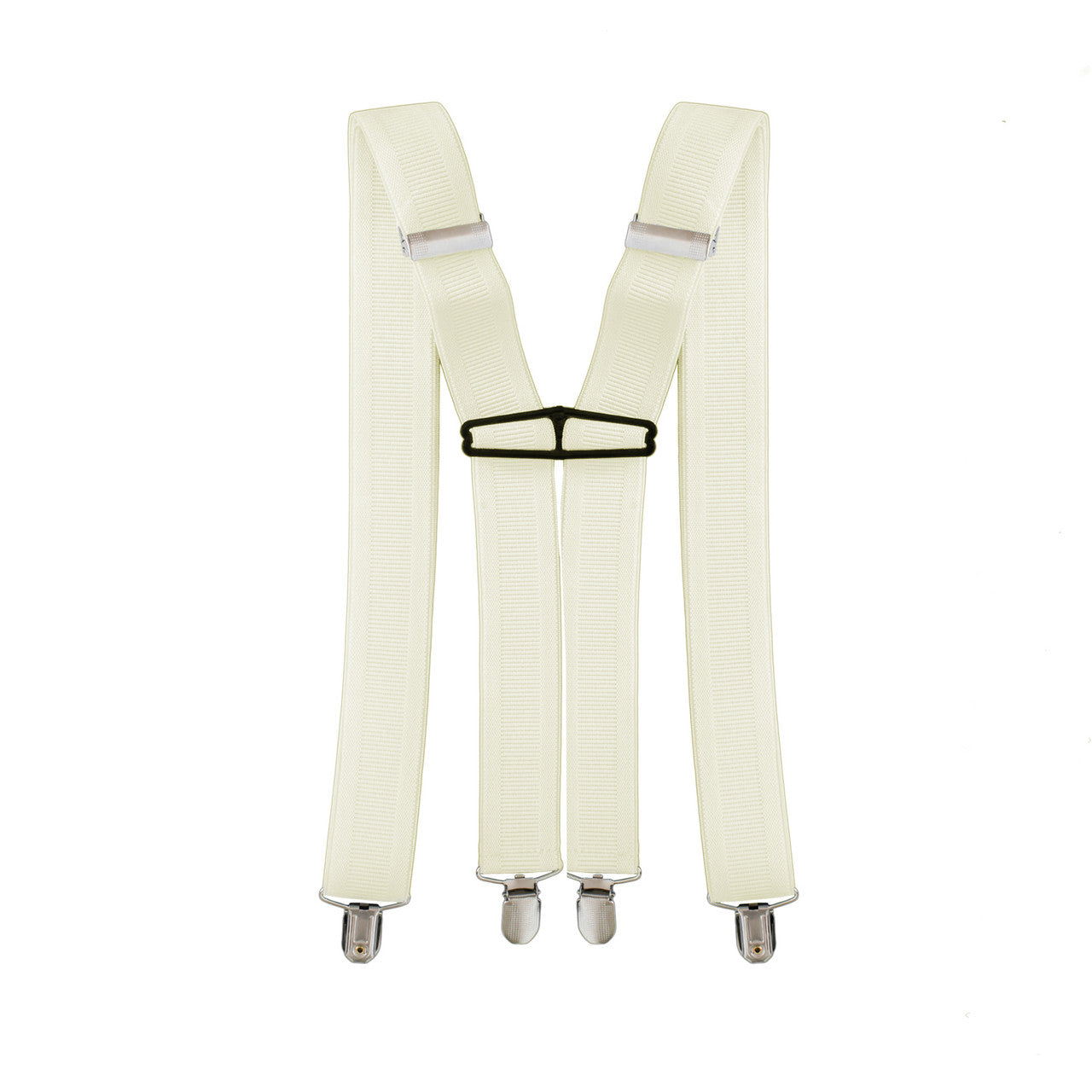 X-Shaped Ivory Braces with Clip On - 35mm