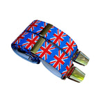 X-Shaped Union Jack Braces with Clip On - 35mm