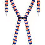 X-Shaped Union Jack Braces with Clip On - 35mm
