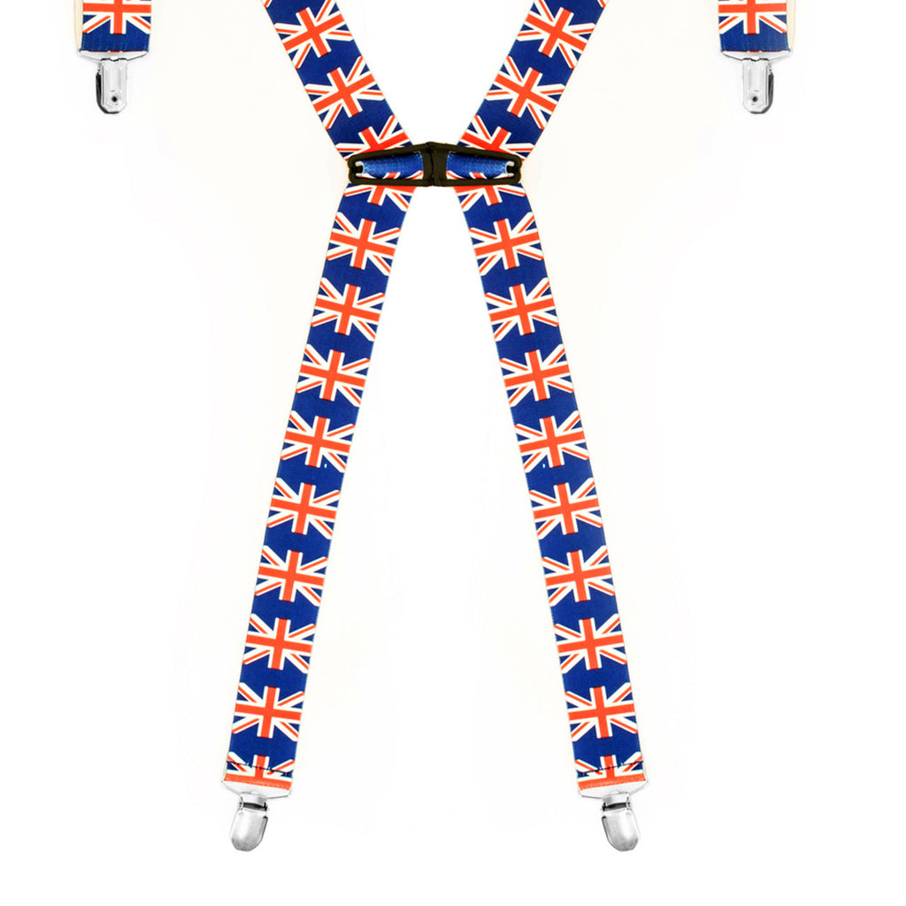 X-Shaped Union Jack Braces with Clip On - 35mm