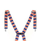 X-Shaped Union Jack Braces with Clip On - 35mm