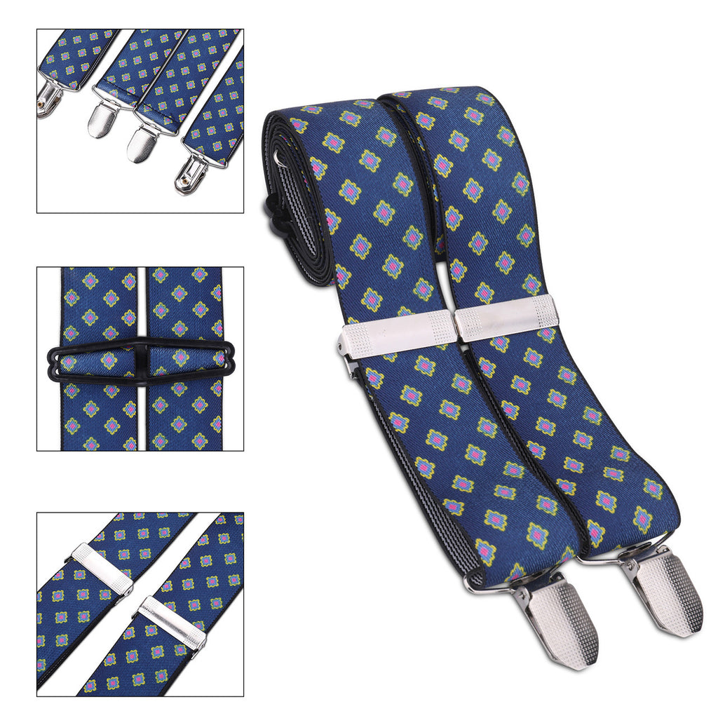 X-Shaped Teal Braces with Clip On - 35mm