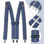 X-Shaped Teal Braces with Clip On - 35mm
