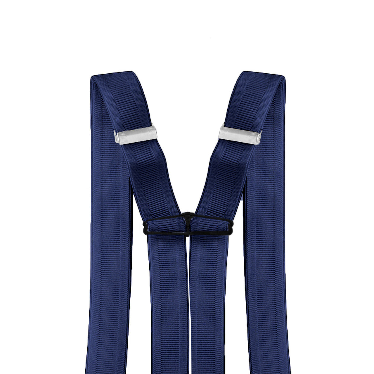 X-Shaped Navy Blue Braces with Clip On - 35mm