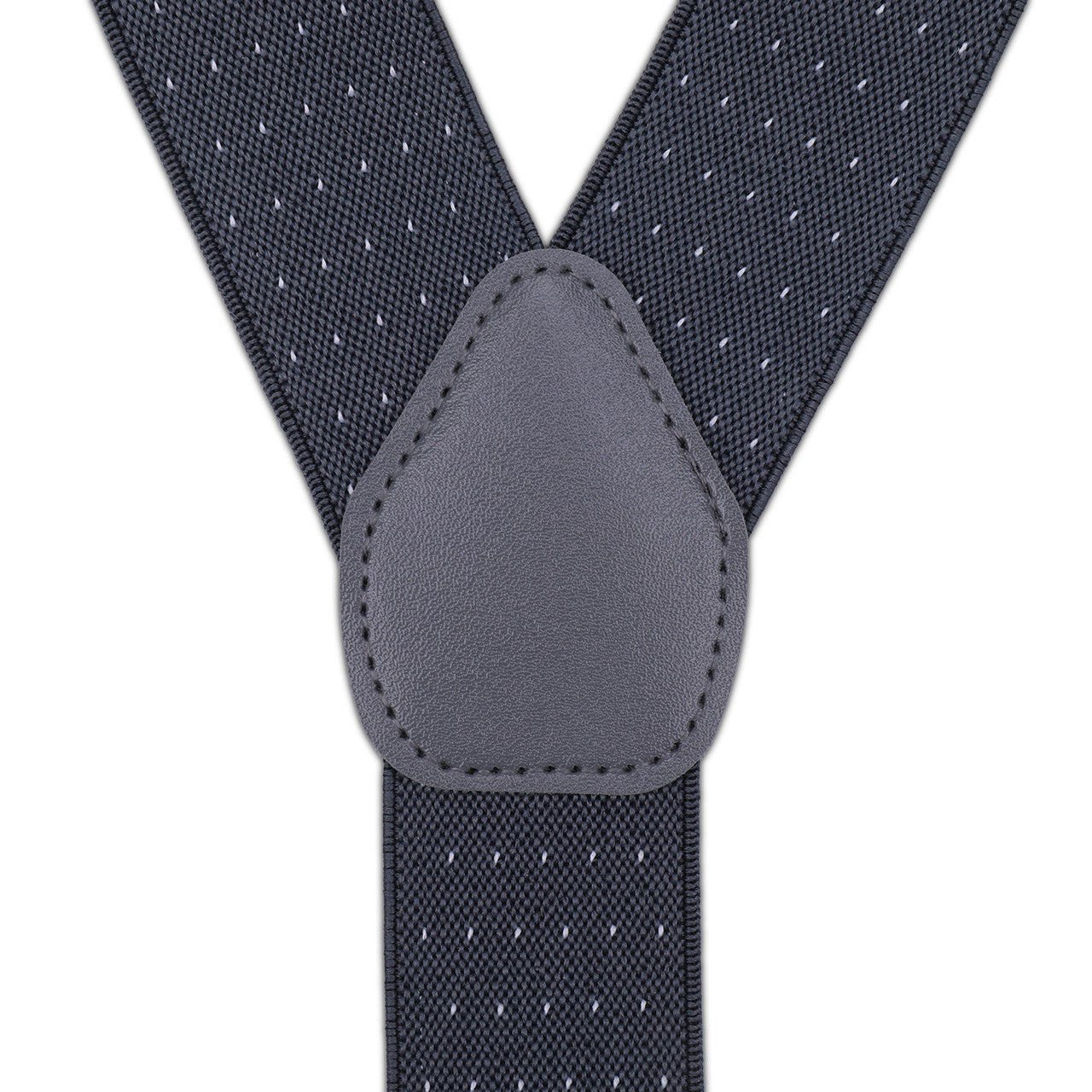 Grey and White Dot Braces with Clip On - 35mm