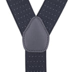 Grey and White Dot Braces with Clip On - 35mm