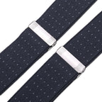 Grey and White Dot Braces with Clip On - 35mm