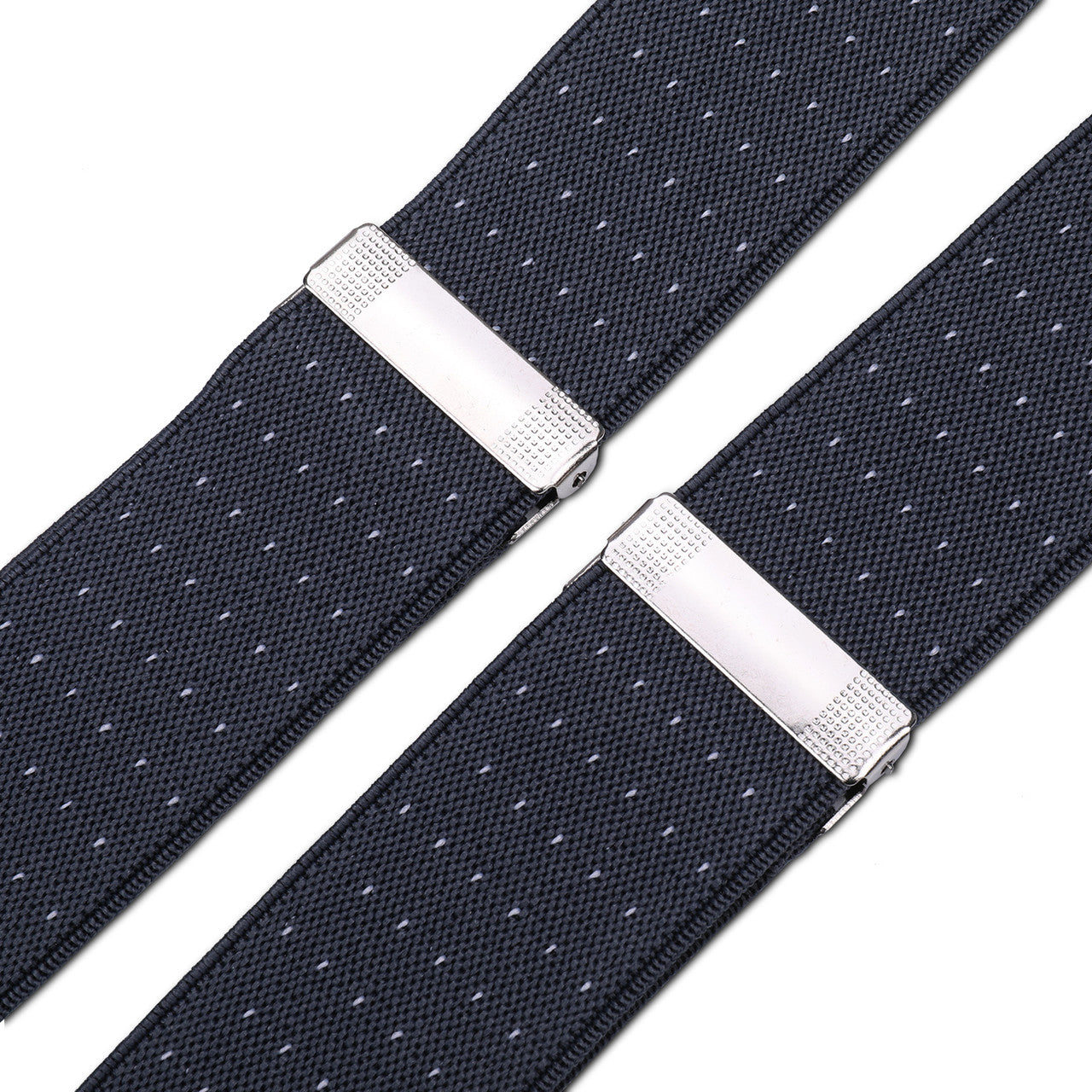 Grey and White Dot Braces with Clip On - 35mm