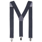 Grey and White Dot Braces with Clip On - 35mm