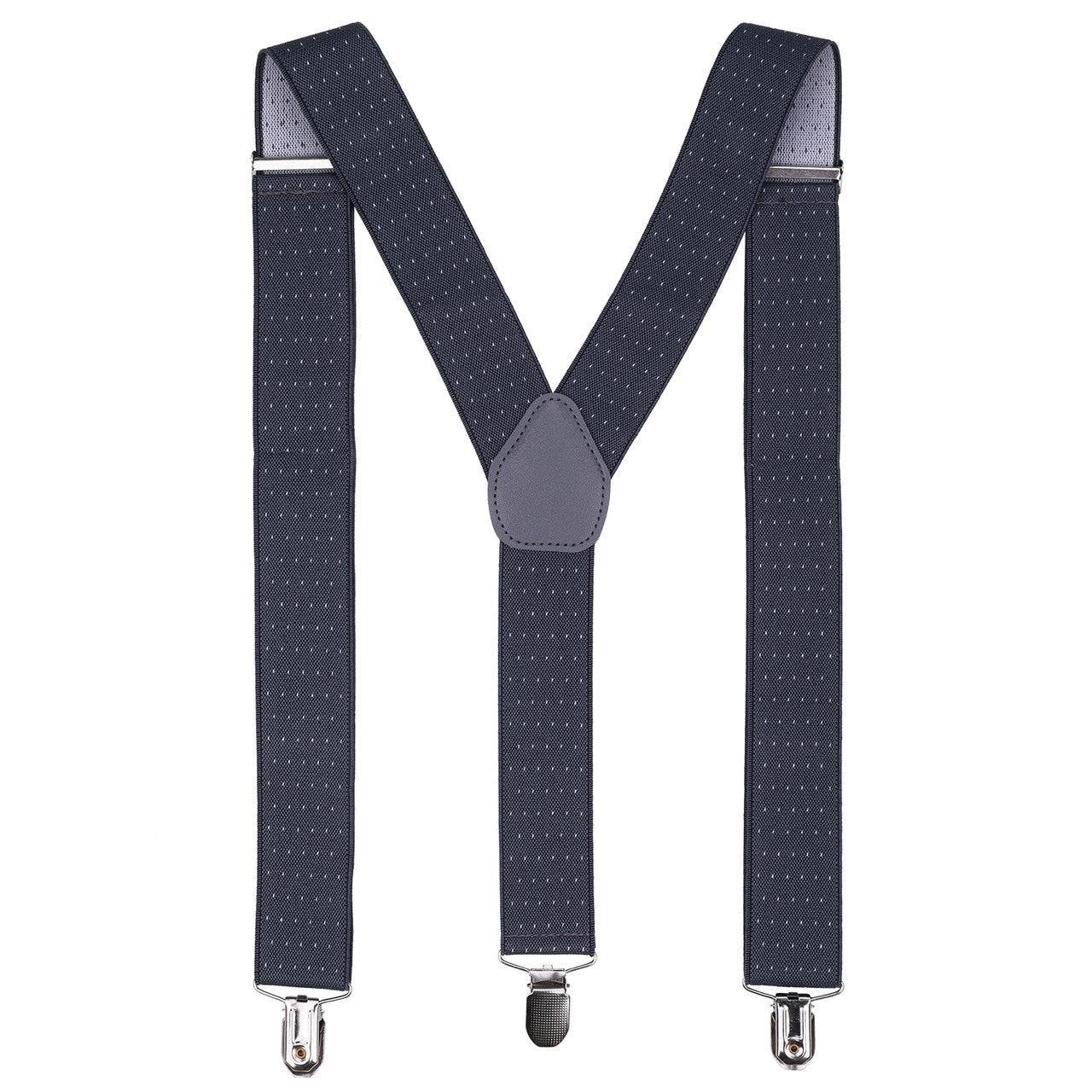 Grey and White Dot Braces with Clip On - 35mm