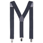 Grey and White Dot Braces with Clip On - 35mm
