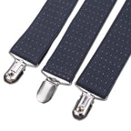 Grey and White Dot Braces with Clip On - 35mm