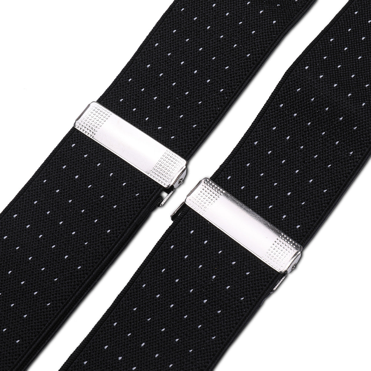 Black and White Dot Braces with Clip On - 35mm