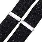 Black and White Dot Braces with Clip On - 35mm