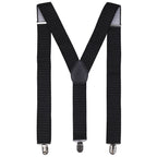 Black and White Dot Braces with Clip On - 35mm