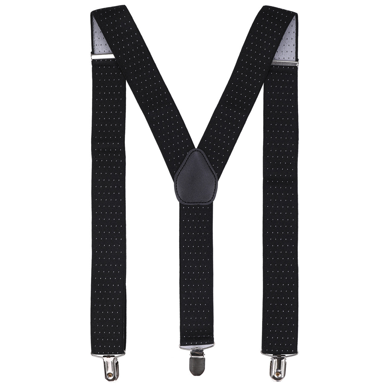 Black and White Dot Braces with Clip On - 35mm