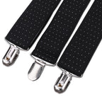 Black and White Dot Braces with Clip On - 35mm
