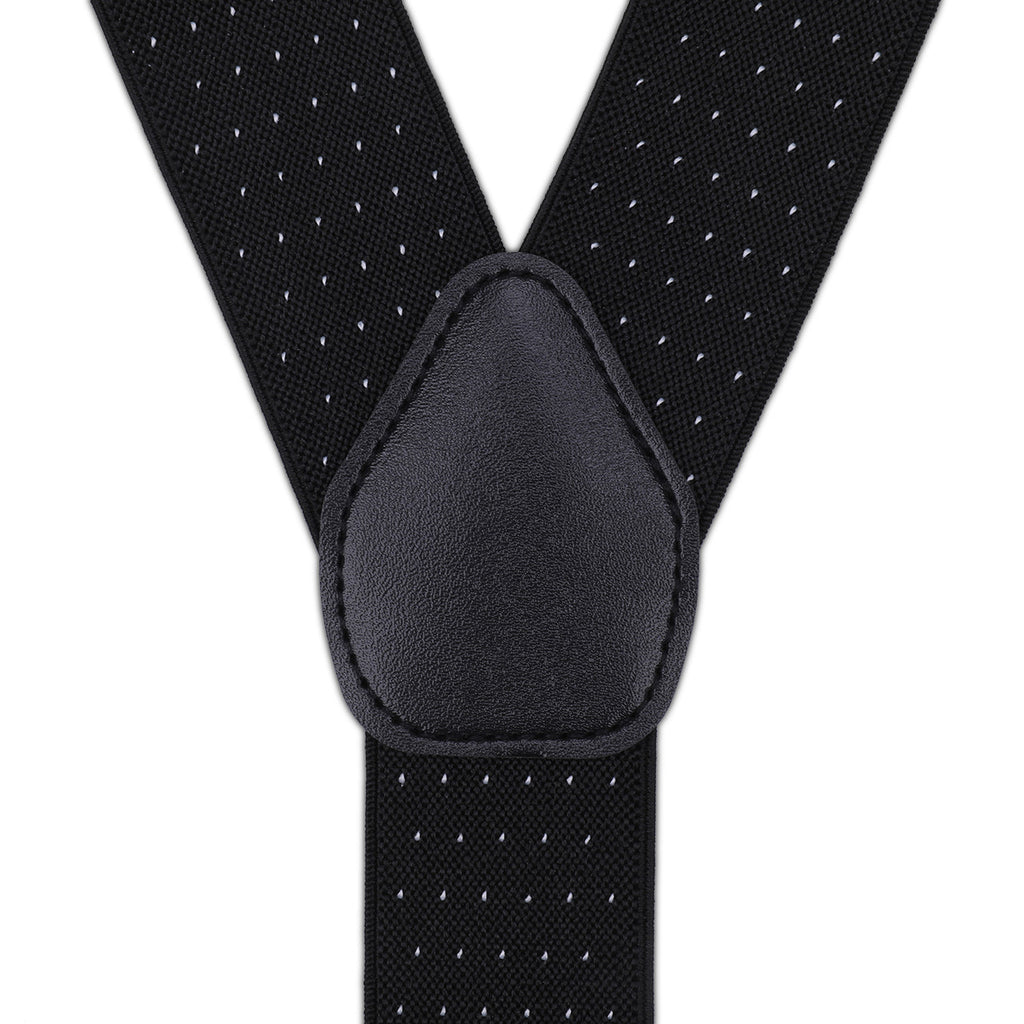 Black and White Dot Braces with Clip On - 35mm