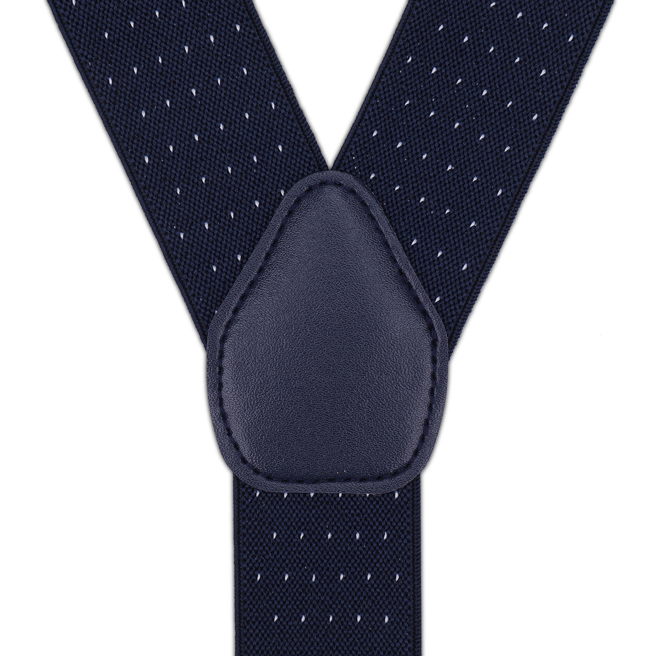 Navy and White Dot Braces with Clip On - 35mm