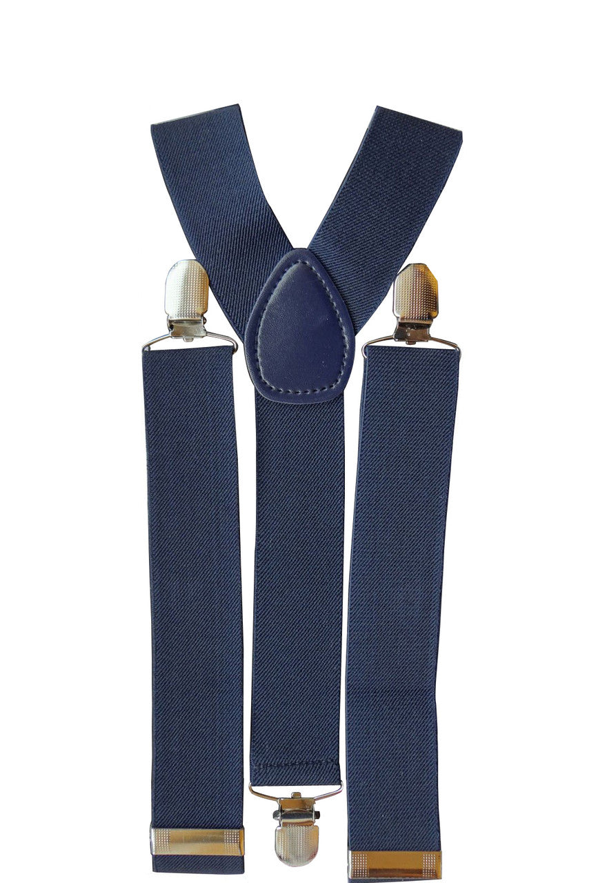 Navy Braces with Clip On - 35mm